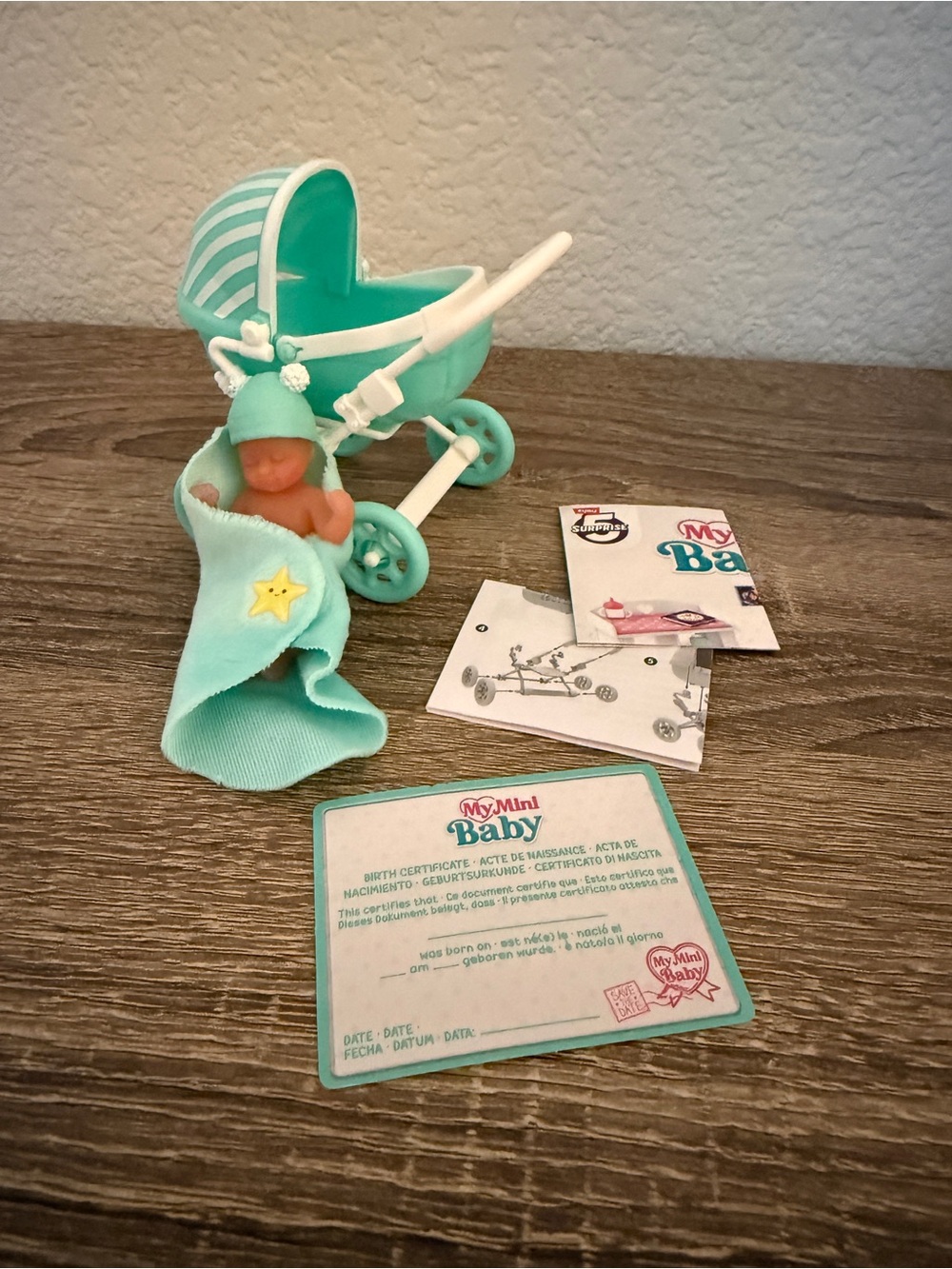 My Mini Baby Series 1 Teal/Green Stroller with Mini Baby